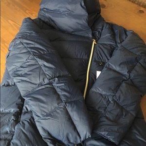 Orobos asymmetrical zip ultra-light down puffer